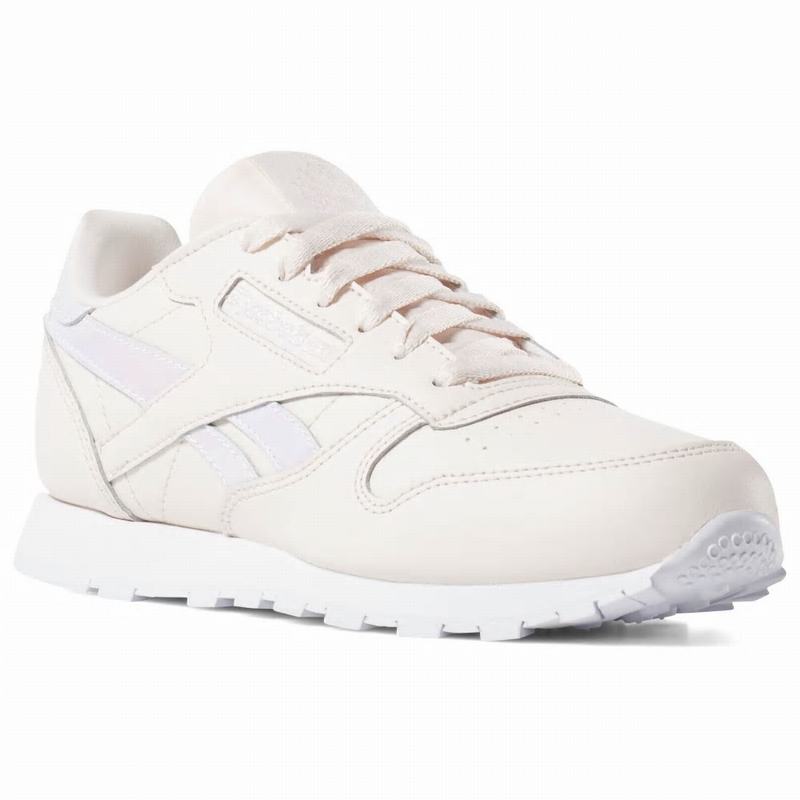 Reebok Classic Leather Shoes Girls Pink/White India DM4894CE